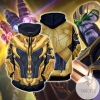 Costume Thanos Cosplay Suit 3D Printed Hoodie Zipper Hooded Jacket