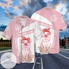 Country Girl Pig With Flowers For Men And Women Graphic Print Short Sleeve Hawaiian Casual Shirt