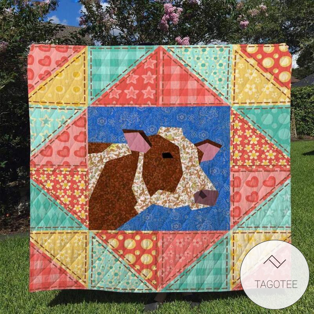 Cow Sunflowersfor Cow Lovers Quilt Blanket