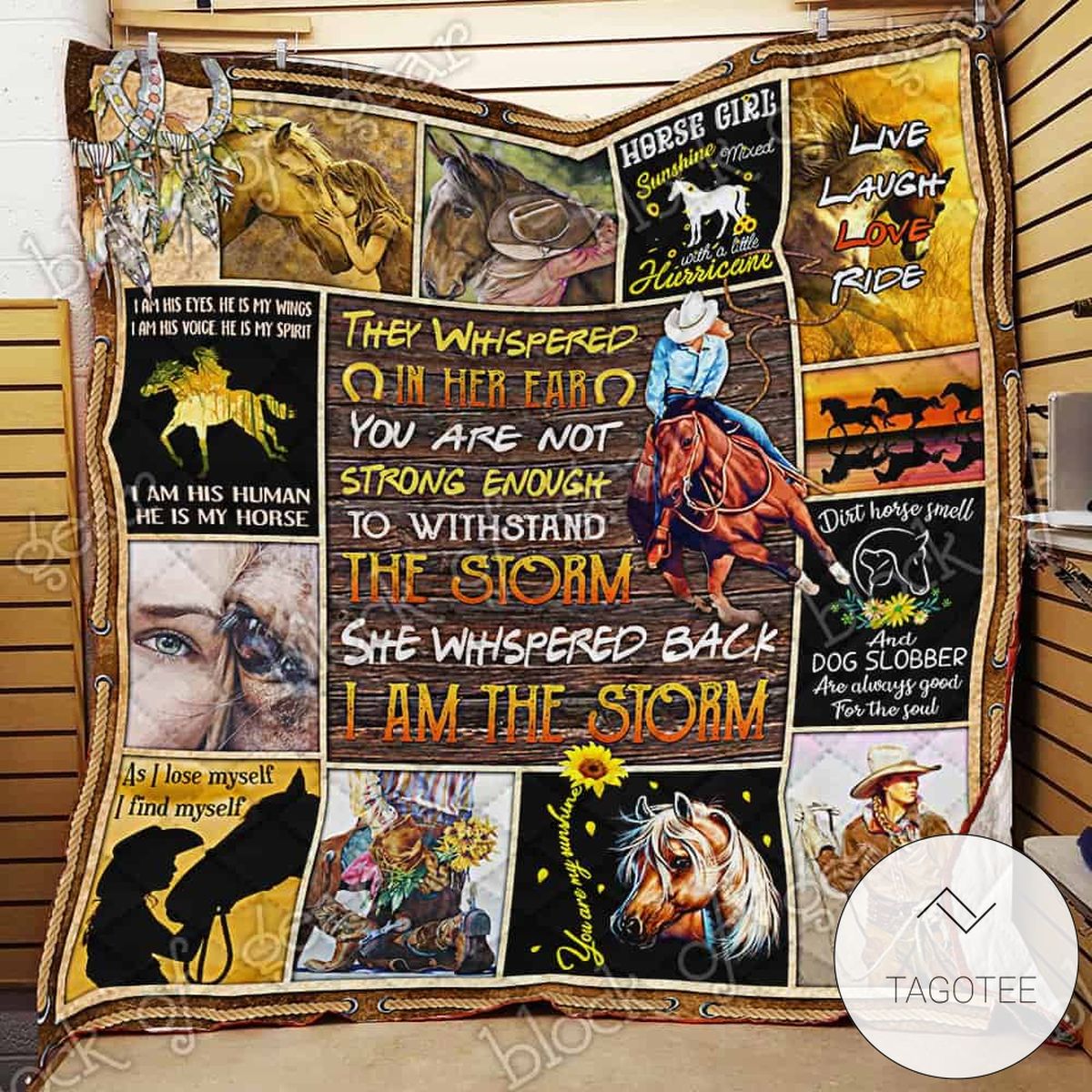 Cowgirl Am The Storm Quilt Blanket