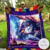 Crystal Purple Dragon Washable Quilt Blanket