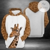 Cute Giraffe 3D Printed Hoodie Zipper Hooded Jacket