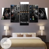 DJ Console Mixer Five Panel Canvas 5 Piece Wall Art Set