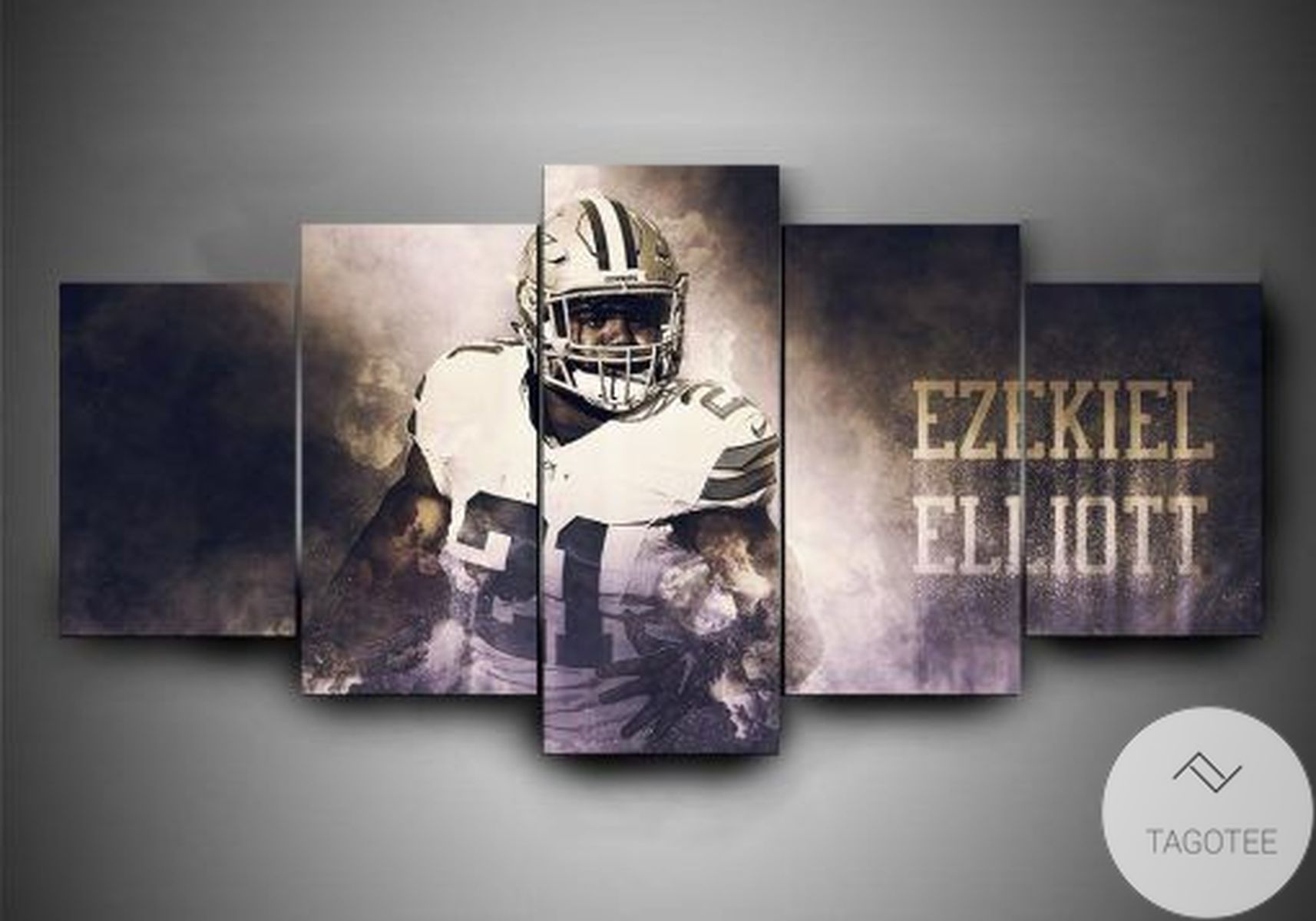 Dallas Cowboys Ezekiel Elliott Sport Five Panel Canvas 5 Piece Wall Art Set