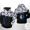 Dallas Mavericks NBA Camo Veteran Team 3D Printed Hoodie Zipper Hooded Jacket