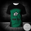 Dallas Stars All Over Print T-shirt Curve Style Sport- NHL