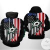 Dallas Stars NHL US FLag Team 3D Printed Hoodie Zipper Hooded Jacket
