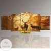 Deer Forest Animal Five Panel Canvas 5 Piece Wall Art Set
