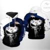 Denver Broncos NFL Skull Punisher Team 3D Printed Hoodie Zipper Hooded Jacket