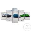 Dodge Challenger B5 Blue Sublime Green Billet Silver Rt Srt Automative Five Panel Canvas 5 Piece Wall Art Set