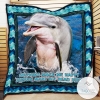 Dolphins Make Me Happy Quilt Blanket