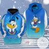 Donald Duck Cute Happy Art 3D Printed Hoodie Zipper Hooded Jacket