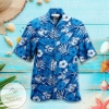 Donald Duck Floral All Over Print 3D Unisex Hawaiian Shirt And Beach Short - Blue