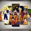 Dragon Ball Z 1 Anime Five Panel Canvas 5 Piece Wall Art Set