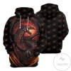 Dragon Fire 3D Printed Hoodie Zipper Hooded Jacket