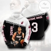 Dwyane Wade Miami Heat 3D Printed Hoodie Zipper Hooded Jacket