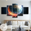 Earth In Hand Five Panel Canvas 5 Piece Wall Art Set