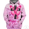 Faith Hope Love Breast Cancer Warrior 3d Hoodie