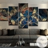 Fantasy Flowers 1 Abstract Five Panel Canvas 5 Piece Wall Art Set