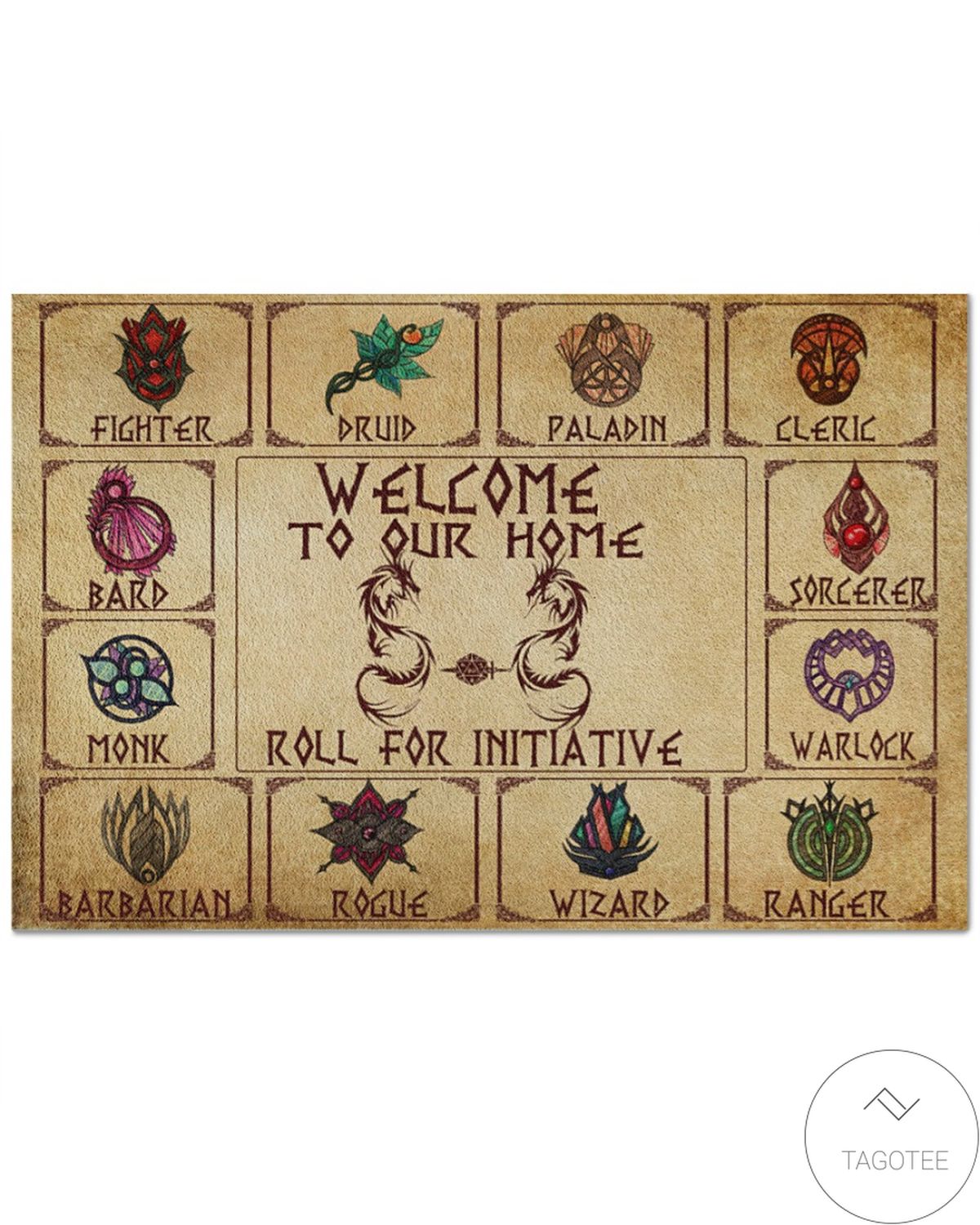 Fighter Druid Paladin Cleric Bard Welcome To Our Home D&D Doormat