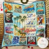Find Me Where The Waves Are California Quilt Blanket