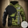 Fishing Camouflage Punisher Fish Reaper 3D Printed Hoodie Zipper Hooded Jacket