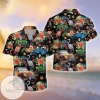 Flamingo Driver Jeep Print Short Sleeve Hawaiian Casual Shirt