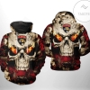 Florida Panthers NHL Skull 3D Printed Hoodie Zipper Hooded Jacket