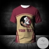 Florida State Seminoles All Over Print T-shirt Curve Style Sport- NCAA