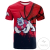 Fresno State Bulldogs All Over Print T-shirt Men's Basketball Net Grunge Pattern- NCAA