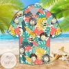 Friend Hawaiian Graphic Print Short Sleeve Hawaiian Casual Shirt