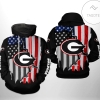 Georgia Bulldogs NCAA US Flag 3D Printed Hoodie Zipper Hooded Jacket