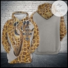 Giraffe Family 3D Printed Hoodie Zipper Hooded Jacket