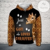 Giraffe Lover 3D Printed Hoodie Zipper Hooded Jacket