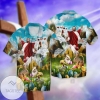 God Jesus And Rabbit For men And Women Graphic Print Short Sleeve Hawaiian Casual Shirt