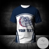 Gonzaga Bulldogs All Over Print T-shirt Curve Style Sport- NCAA