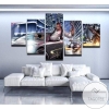 Grand Theft Auto Gaming Five Panel Canvas 5 Piece Wall Art Set