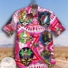Grateful Dead Symbols All Over Print 3D Unisex Hawaiian Shirt And Beach Short - Pink