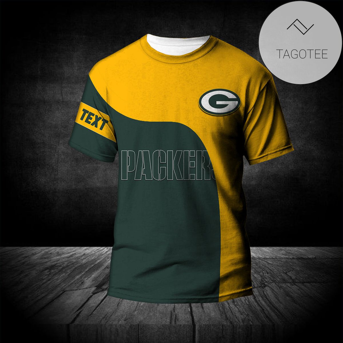 Green Bay Packers T-shirt Curve Style Custom- NFL