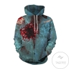 Halloween Blood Shoot Print 3D Printed Hoodie Zipper Hooded Jacket