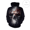 Halloween Skull 3D Printed Hoodie Zipper Hooded Jacket