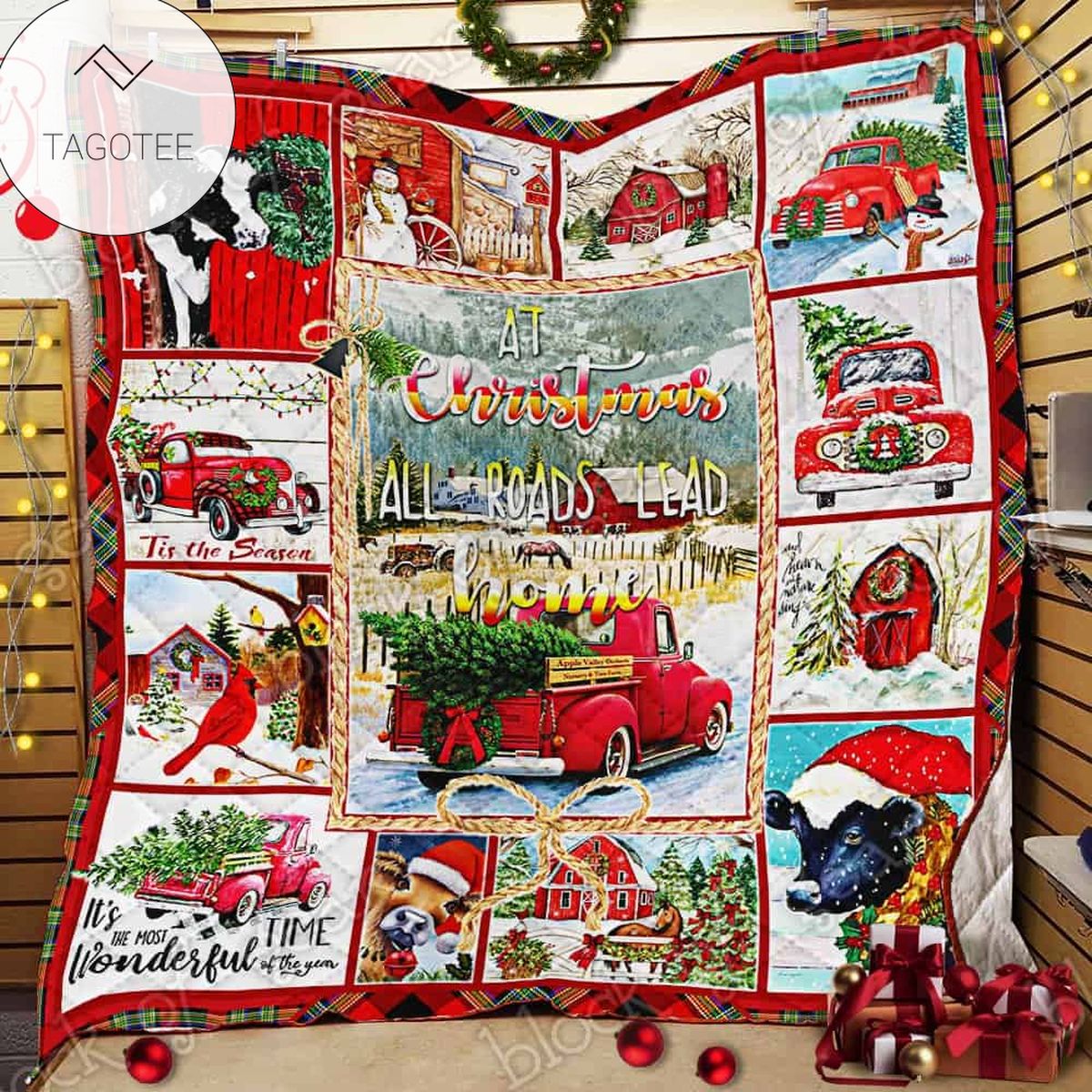 Have Merry Country Christmas Quilt Blanket