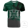 Hawaii Rainbow Warriors All Over Print T-shirt Men's Basketball Net Grunge Pattern- NCAA