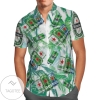 Heineken Palm Tree All Over Print 3D Hawaiian Shirt
