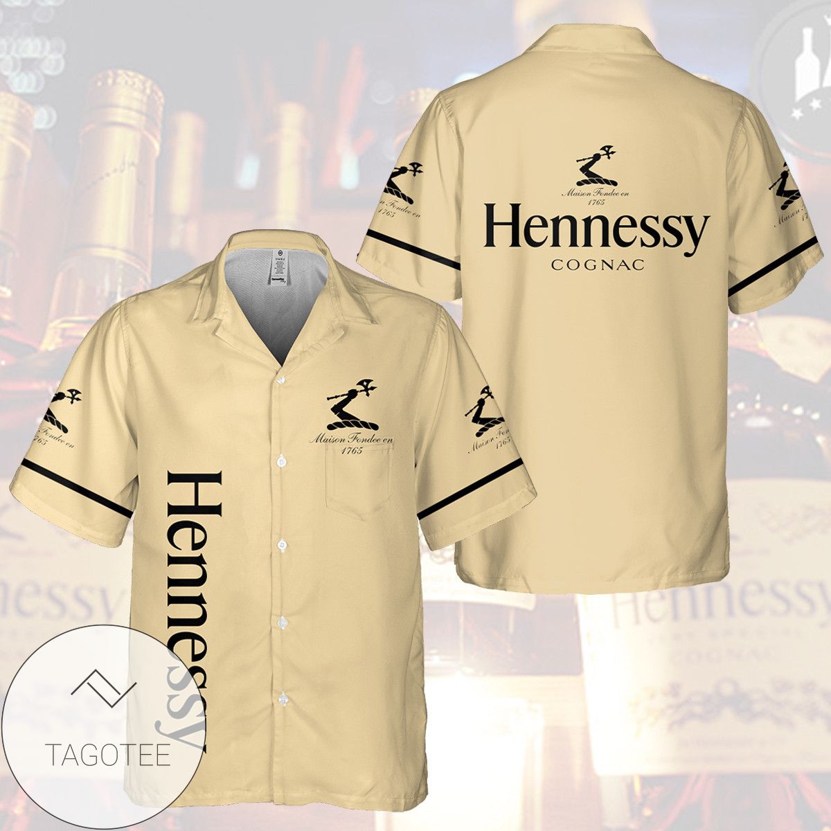 Hennessy Cognac All Over Print 3D Hawaiian Shirt
