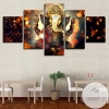 Hindu God Ganesh Religion Five Panel Canvas 5 Piece Wall Art Set