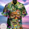 Hippie Car Hawaiian Graphic Print Short Sleeve Hawaiian Casual Shirt