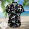 Hockey Lover Tropical Hawaiian Graphic Print Short Sleeve Hawaiian Casual Shirt