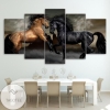 Horses Animal Five Panel Canvas 5 Piece Wall Art Set