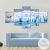 Huge Iceberg In Antarctica Nature Five Panel Canvas 5 Piece Wall Art Set